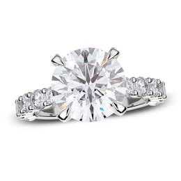 Michael M Diamond Engagement Ring Setting 1-1/6 ct tw Round 18K White Gold (Center diamond is sold separately)