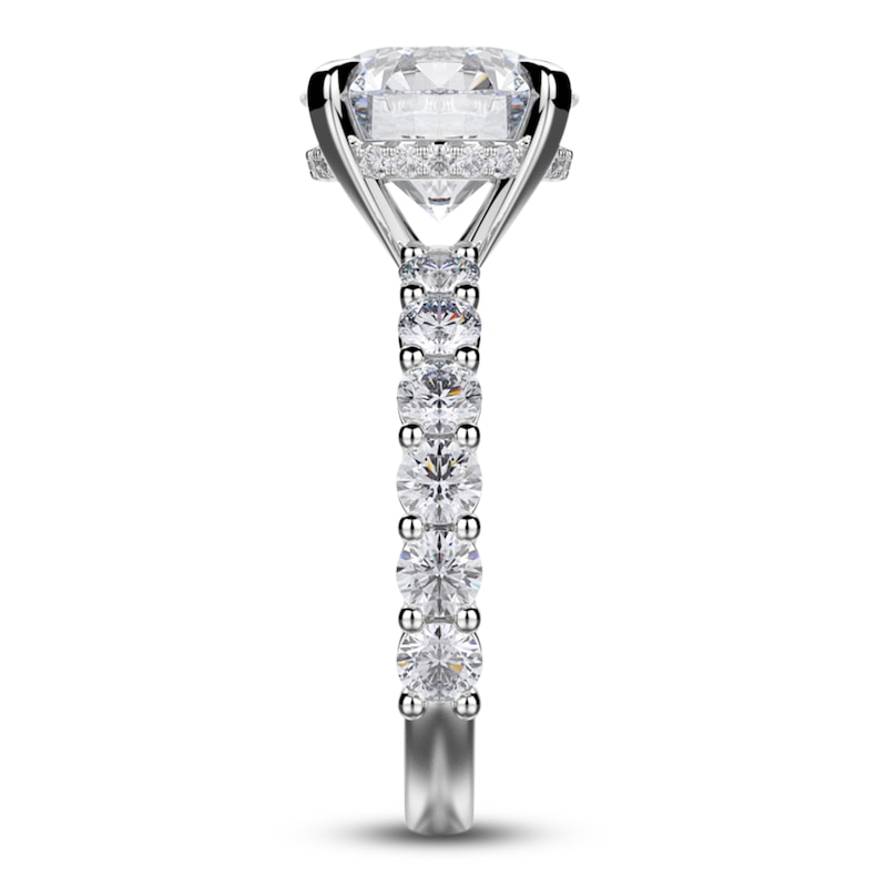 Michael M Diamond Engagement Ring Setting 1-1/6 ct tw Round 18K White Gold (Center diamond is sold separately)
