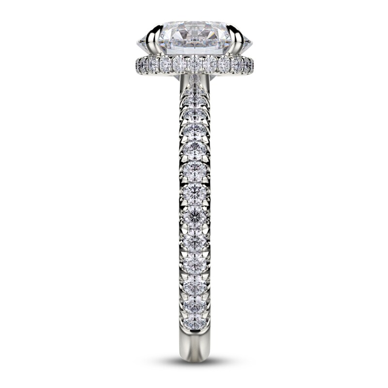 Michael M Diamond Engagement Ring Setting 1/3 ct tw Round 18K White Gold (Center diamond is sold separately)