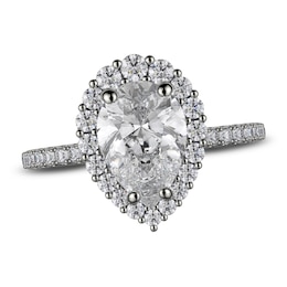 Michael M Diamond Engagement Ring Setting 5/8 ct tw Round 18K White Gold (Center diamond is sold separately)