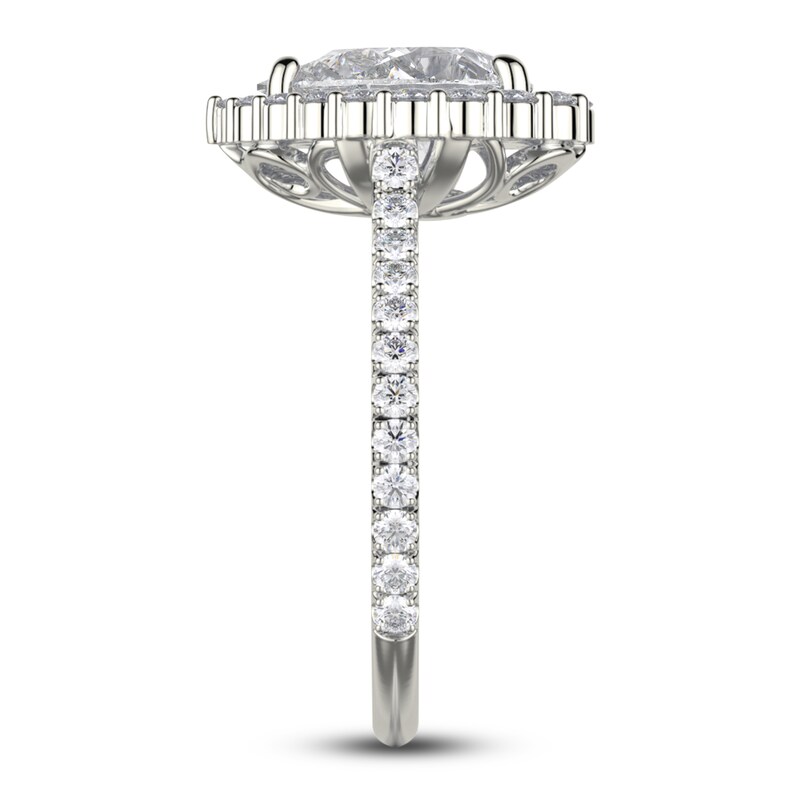 Michael M Diamond Engagement Ring Setting 5/8 ct tw Round 18K White Gold (Center diamond is sold separately)
