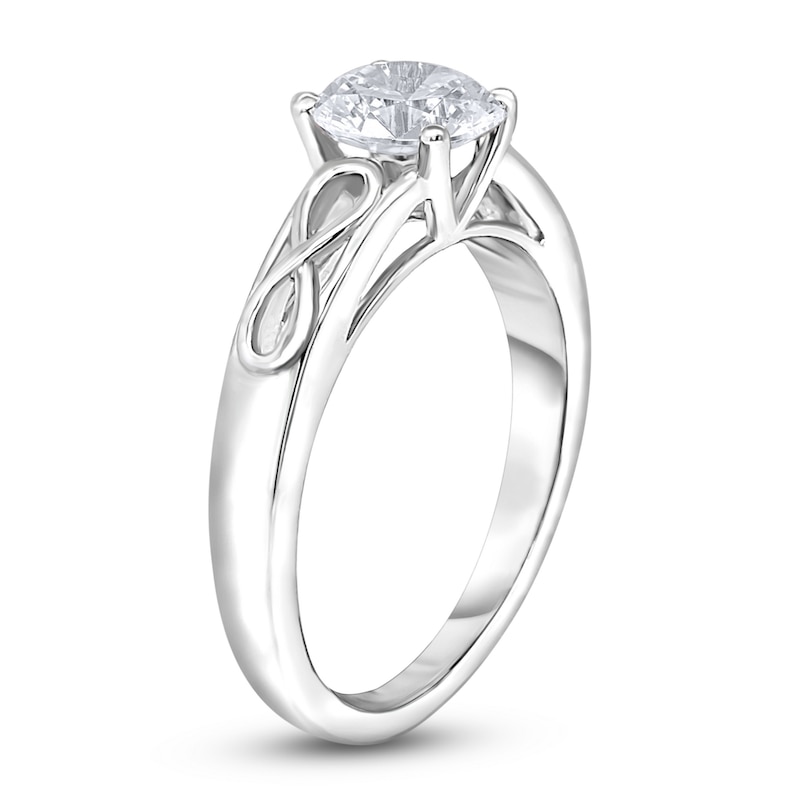 Diamond Solitaire Infinity Engagement Ring 1/4 ct tw Round 14K White Gold (I2/I)