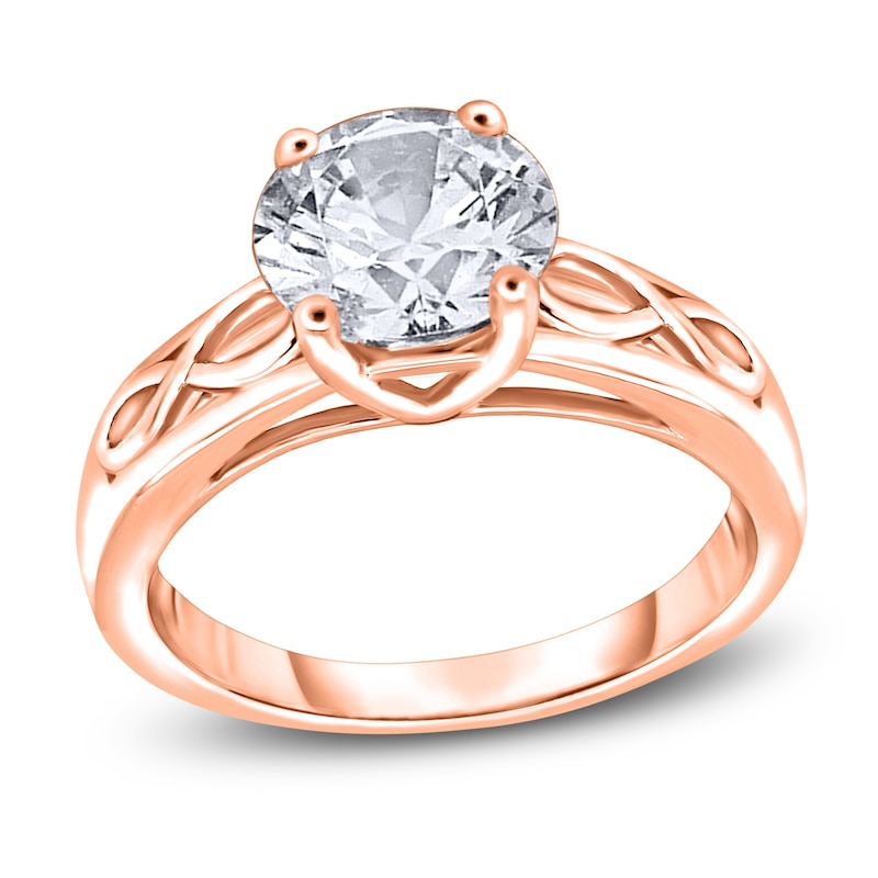 Diamond Solitaire Infinity Engagement Ring 1-1/2 ct tw Round 14K Rose Gold (I2/I)