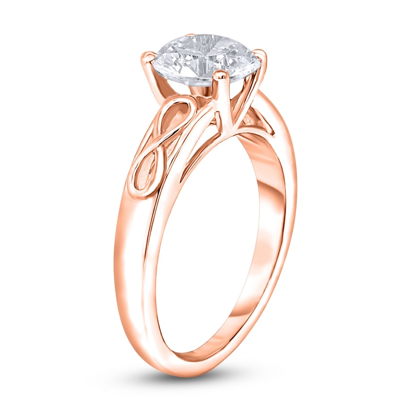 Diamond Solitaire Infinity Engagement Ring 1-1/2 ct tw Round 14K Rose Gold (I2/I)