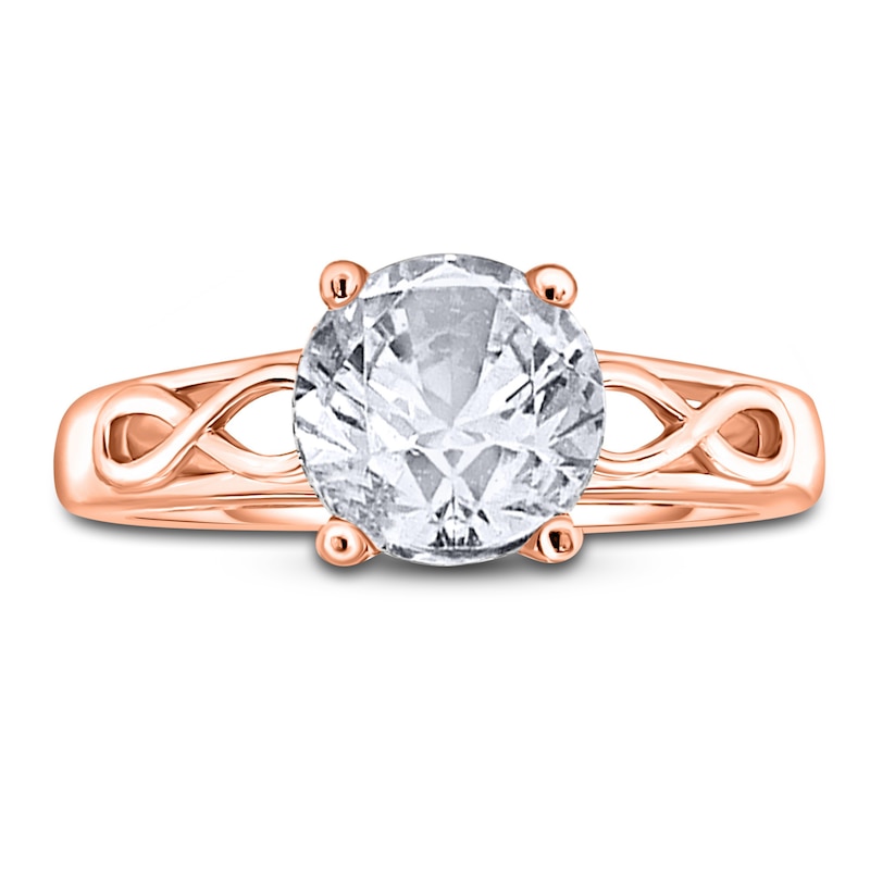 Diamond Solitaire Infinity Engagement Ring 1-1/2 ct tw Round 14K Rose Gold (I2/I)