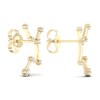 Thumbnail Image 3 of Diamond Virgo Constellation Earrings 1/8 ct tw Round 14K Yellow Gold