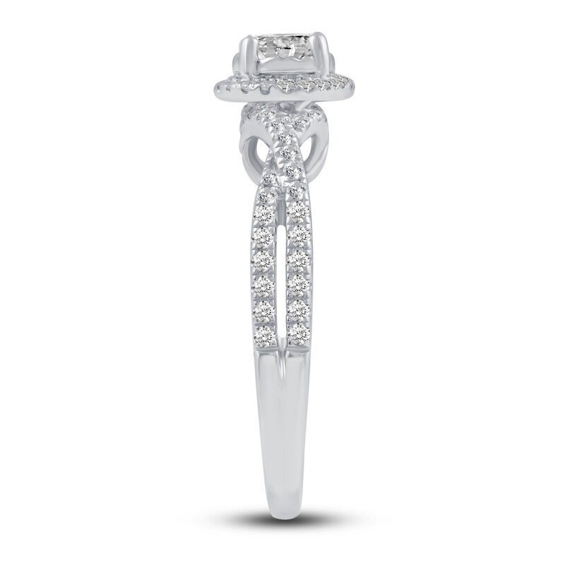 Main Image 3 of Diamond Engagement Ring 3/4 ct tw Round 10K White Gold