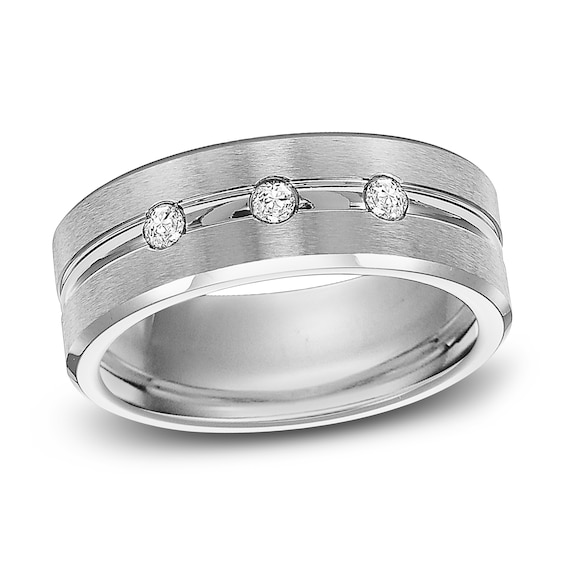 Jared The Galleria Of Jewelry Mens Diamond Wedding Band 1/6 ct tw Round Cobalt