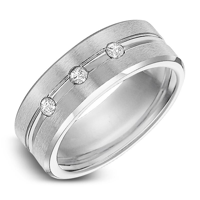 Main Image 2 of Diamond Wedding Band 1/6 ct tw Round Cobalt