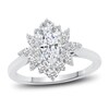 Thumbnail Image 1 of Diamond Halo Engagement Ring 7/8 ct tw Marquise/Round 14K White Gold