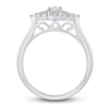 Thumbnail Image 2 of Diamond Halo Engagement Ring 7/8 ct tw Marquise/Round 14K White Gold