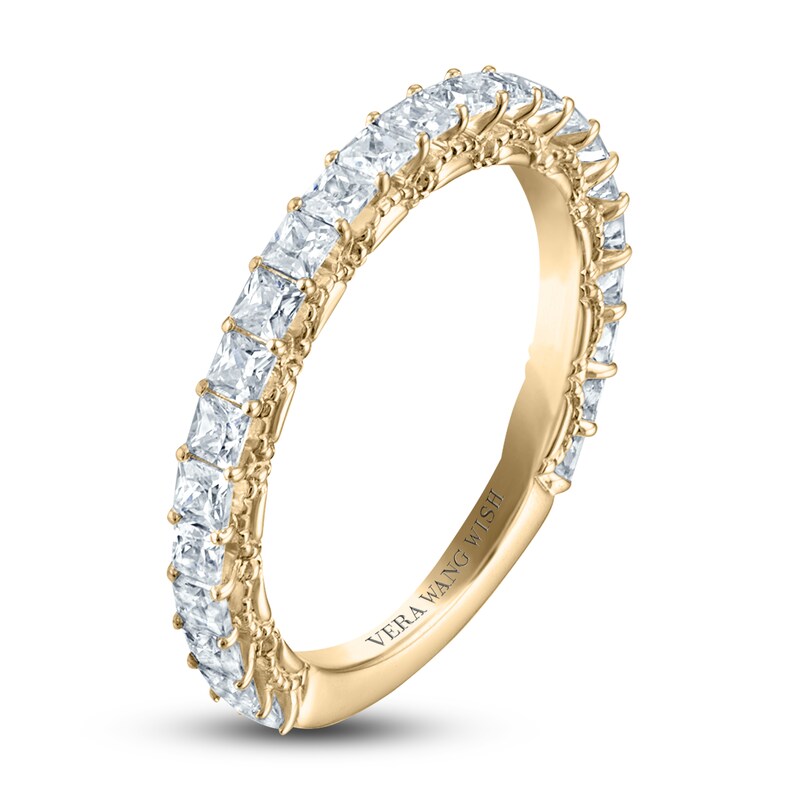 Vera Wang WISH Diamond Wedding Band 1 ct tw Princess 18K Yellow Gold