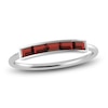 Thumbnail Image 1 of Juliette Maison Natural Garnet Baguette Bar Ring 10K White Gold