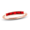 Thumbnail Image 1 of Juliette Maison Natural Ruby Baguette Bar Ring 10K Rose Gold