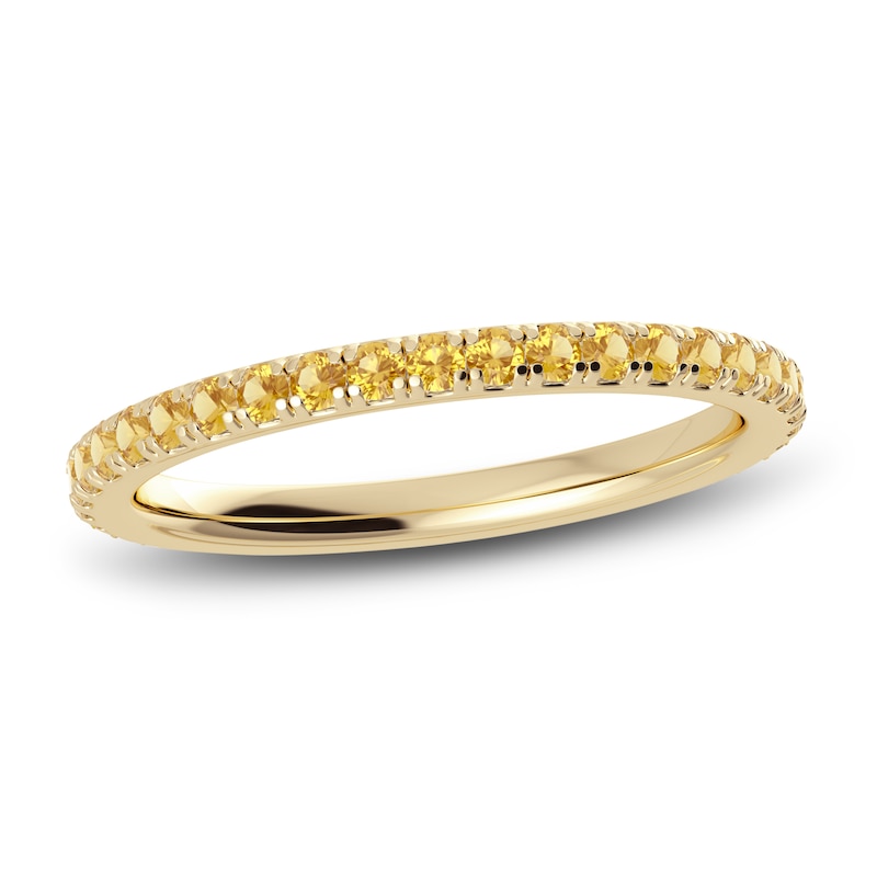 Main Image 1 of Juliette Maison Natural Citrine Eternity Ring 10K Yellow Gold
