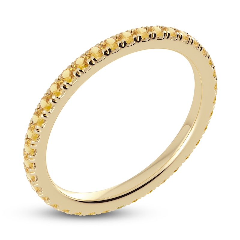 Juliette Maison Natural Citrine Eternity Ring 10K Yellow Gold