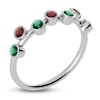 Thumbnail Image 2 of Juliette Maison Natural Emerald & Natural Garnet Ring 10K White Gold