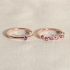Thumbnail Image 4 of Juliette Maison Natural Emerald & Natural Garnet Ring 10K White Gold