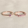 Thumbnail Image 4 of Juliette Maison Natural Peridot & Natural Pink Tourmaline Ring 10K White Gold