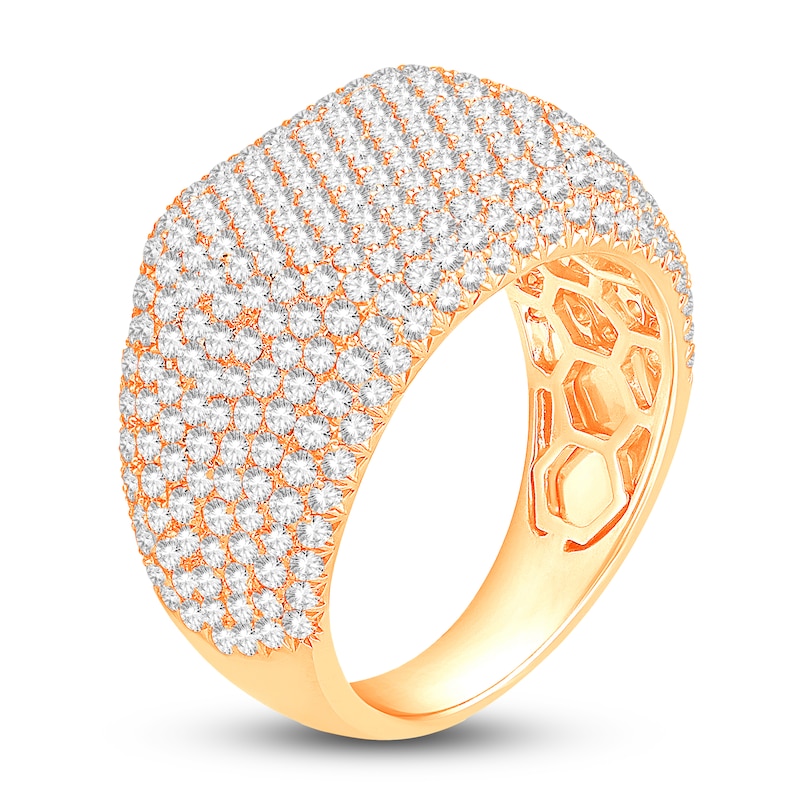 Main Image 2 of Men's Lab-Grown Diamond Ring 3-1/2 ct tw Round 14K Yellow Gold