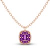 Thumbnail Image 0 of Juliette Maison Natural Amethyst Pendant Necklace 10K Rose Gold