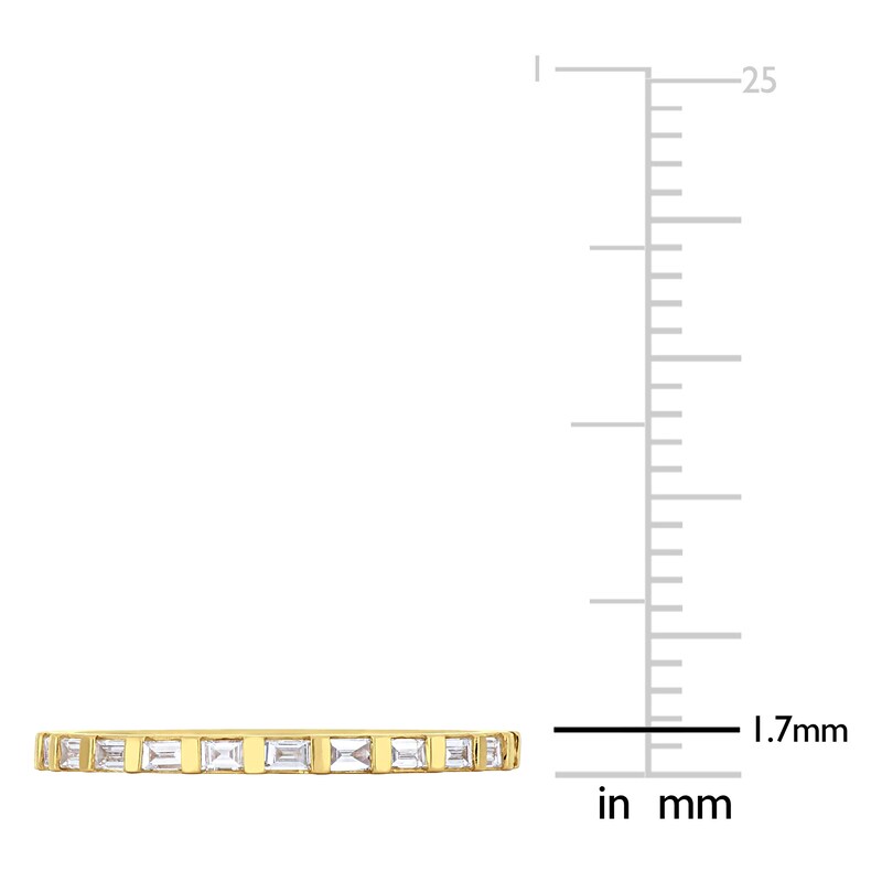 Main Image 4 of Diamond Eternity Band 3/8 ct tw Baguette 14K Yellow Gold