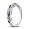 Thumbnail Image 2 of Kirk Kara Diamond & Blue Sapphire Wedding Band Diamond Accents Platinum