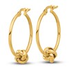 Thumbnail Image 2 of High-Polish Knotted Hoop Earrings 14K Yellow Gold