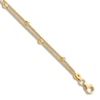 Thumbnail Image 1 of High-Polish Dual Strand Bead Station Bracelet 14K Yellow Gold 7.5"