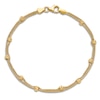 Thumbnail Image 4 of High-Polish Dual Strand Bead Station Bracelet 14K Yellow Gold 7.5"