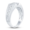 Thumbnail Image 2 of Men's Diamond Wedding Band 1-1/4 ct tw Square-cut/Round 14K White Gold