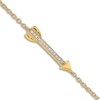 Diamond Arrow Bracelet 1/20 ct tw Round 14K Yellow Gold 7"