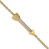 Diamond Arrow Bracelet 1/20 ct tw Round 14K Yellow Gold 7"
