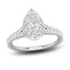Thumbnail Image 0 of Diamond Pear Engagement Ring 1 ct tw Round 14K White Gold