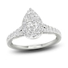 Thumbnail Image 1 of Diamond Pear Engagement Ring 1 ct tw Round 14K White Gold