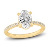 Thumbnail Image 1 of Lab-Grown Diamond Engagement Ring 2-1/4 ct tw Oval/Round 14K Yellow Gold