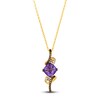 Thumbnail Image 1 of Le Vian Wrapped In Chocolate Natural Amethyst Pendant Necklace 1/5 ct tw Diamonds 14K Honey Gold 19"