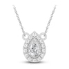 Thumbnail Image 1 of Diamond Pendant Necklace 3/8 ct tw Pear/Round 14K White Gold 18"