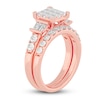 Thumbnail Image 2 of Diamond Bridal Set 1-1/2 ct tw Princess/Baguette/ Round 14K Rose Gold
