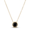 Thumbnail Image 1 of Black Diamond Solitaire Pendant Necklace 1 ct tw Round 14K Yellow Gold 18" (I3)