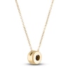 Thumbnail Image 3 of Black Diamond Solitaire Pendant Necklace 1 ct tw Round 14K Yellow Gold 18" (I3)