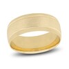 Thumbnail Image 1 of Men's Satin Wedding Band 14K Yellow Gold 8.0mm