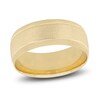 Thumbnail Image 0 of Men's Satin Wedding Band 14K Yellow Gold 8.0mm