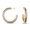 Thumbnail Image 1 of Italia D'Oro Diamond-Cut Hoop Earrings 14K Yellow Gold 30mm
