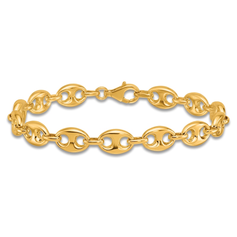 Main Image 1 of High-Polish Mariner Link Bracelet 14K Yellow Gold 8&quot;