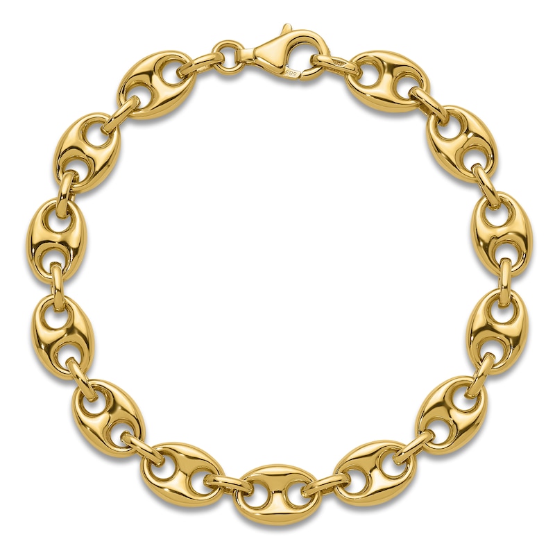 Main Image 2 of High-Polish Mariner Link Bracelet 14K Yellow Gold 8&quot;