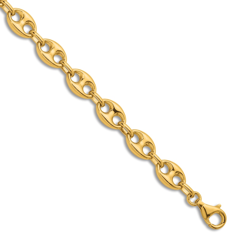 Main Image 3 of High-Polish Mariner Link Bracelet 14K Yellow Gold 8&quot;