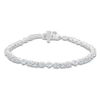 Thumbnail Image 1 of Marquise, Emerald & Oval-Cut Diamond Tennis Bracelet 5 ct tw 14K White Gold 7"