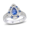 Thumbnail Image 1 of Le Vian Natural Sapphire & Diamond Ring 1/2 ct tw Platinum