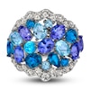 Thumbnail Image 3 of Le Vian Mare Azzurro Natural Topaz, Tanzanite & Zircon Ring 7/8 ct tw Diamonds 14K Vanilla Gold